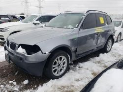 Salvage cars for sale from Copart Elgin, IL: 2004 BMW X3 2.5I
