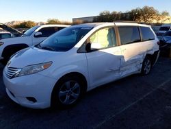 Salvage cars for sale from Copart Las Vegas, NV: 2015 Toyota Sienna LE