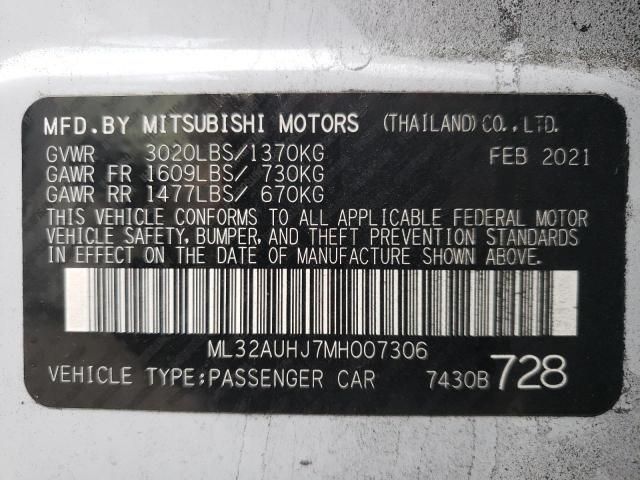 2021 Mitsubishi Mirage ES