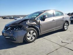 Salvage cars for sale from Copart Grand Prairie, TX: 2013 Honda Civic LX