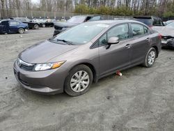 Salvage cars for sale from Copart Waldorf, MD: 2012 Honda Civic LX