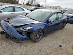 Salvage cars for sale at Bridgeton, MO auction: 2022 Tesla Model 3