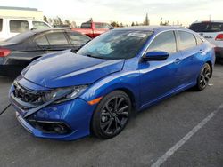 Salvage cars for sale from Copart Rancho Cucamonga, CA: 2021 Honda Civic Sport