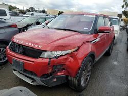 Salvage cars for sale at Martinez, CA auction: 2012 Land Rover Range Rover Evoque Prestige Premium