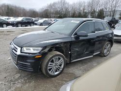 Salvage cars for sale at North Billerica, MA auction: 2018 Audi Q5 Premium Plus