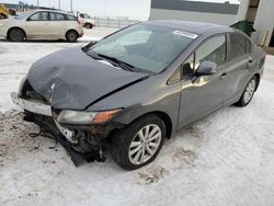 Salvage cars for sale from Copart Nisku, AB: 2012 Honda Civic LX