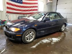 Salvage cars for sale at Lyman, ME auction: 2004 BMW 325 CI