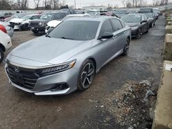 Salvage cars for sale at Cahokia Heights, IL auction: 2022 Honda Accord Sport