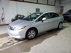 Salvage cars for sale from Copart Lexington, KY: 2012 Honda Civic LX