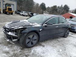 Salvage cars for sale from Copart Mendon, MA: 2018 Tesla Model 3
