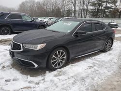 Salvage cars for sale at North Billerica, MA auction: 2018 Acura TLX Tech