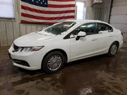 Salvage cars for sale from Copart Lyman, ME: 2013 Honda Civic HF