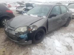 Salvage cars for sale from Copart Elgin, IL: 2004 Honda Civic LX