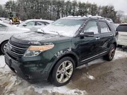 Salvage cars for sale at North Billerica, MA auction: 2013 Ford Explorer Limited
