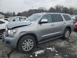 Salvage cars for sale from Copart Assonet, MA: 2017 Toyota Sequoia Platinum