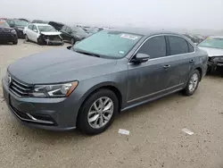 Salvage cars for sale at San Antonio, TX auction: 2017 Volkswagen Passat S