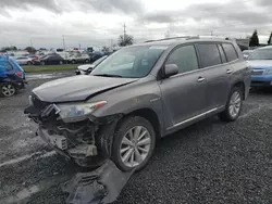 Salvage cars for sale at Eugene, OR auction: 2012 Toyota Highlander Hybrid Limited