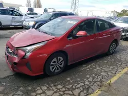 Salvage cars for sale at Vallejo, CA auction: 2017 Toyota Prius