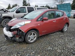 Salvage cars for sale from Copart Graham, WA: 2012 Nissan Leaf SV