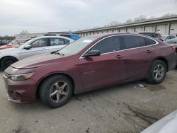 Chevrolet salvage cars for sale: 2016 Chevrolet Malibu LS