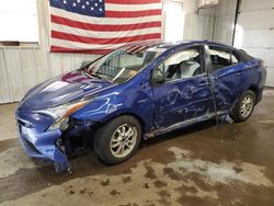 Salvage cars for sale from Copart Lyman, ME: 2017 Toyota Prius