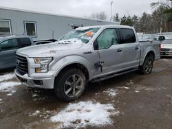 Salvage cars for sale at Lyman, ME auction: 2016 Ford F150 Supercrew