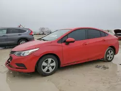 Salvage cars for sale from Copart Haslet, TX: 2017 Chevrolet Cruze LS