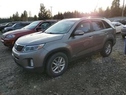 Salvage cars for sale at Graham, WA auction: 2014 KIA Sorento LX