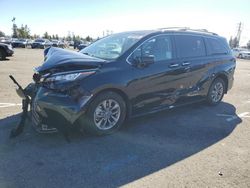 Salvage cars for sale from Copart Rancho Cucamonga, CA: 2021 Toyota Sienna XLE