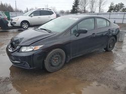 Vehiculos salvage en venta de Copart Bowmanville, ON: 2015 Honda Civic LX