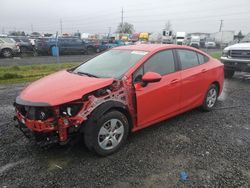 Salvage cars for sale from Copart Eugene, OR: 2018 Chevrolet Cruze LS