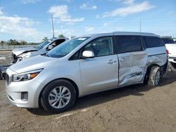 Salvage cars for sale at Riverview, FL auction: 2017 KIA Sedona LX