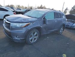 Vehiculos salvage en venta de Copart Denver, CO: 2015 Toyota Highlander Limited