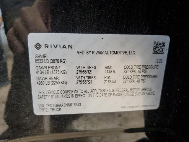 2022 Rivian R1T Adventure