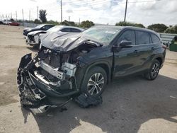 Salvage cars for sale at Miami, FL auction: 2021 Toyota Highlander XLE