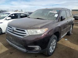 Salvage cars for sale at Brighton, CO auction: 2011 Toyota Highlander Base