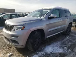 Salvage cars for sale at Kansas City, KS auction: 2018 Jeep Grand Cherokee Overland
