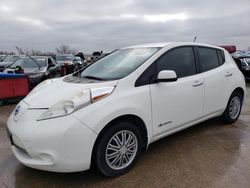 Salvage cars for sale from Copart Grand Prairie, TX: 2013 Nissan Leaf S