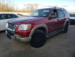 Salvage cars for sale from Copart Leroy, NY: 2007 Ford Explorer Eddie Bauer