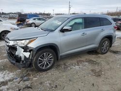 Salvage cars for sale at Indianapolis, IN auction: 2019 Toyota Highlander SE