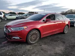 Salvage cars for sale at East Granby, CT auction: 2017 Ford Fusion Titanium