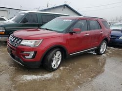 Salvage cars for sale at Pekin, IL auction: 2016 Ford Explorer Limited