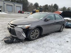 Salvage cars for sale at Mendon, MA auction: 2016 Toyota Camry LE