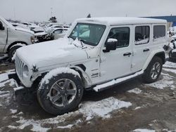 Salvage cars for sale at Woodhaven, MI auction: 2019 Jeep Wrangler Unlimited Sahara