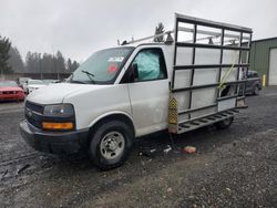 Salvage trucks for sale at Graham, WA auction: 2018 Chevrolet Express G2500