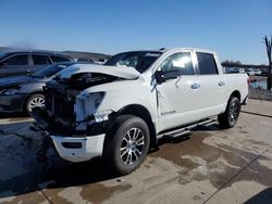 Salvage cars for sale at Grand Prairie, TX auction: 2021 Nissan Titan SV