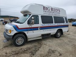 Ford salvage cars for sale: 2002 Ford Econoline E350 Super Duty Van