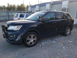 Salvage cars for sale from Copart Charles City, VA: 2017 Ford Explorer Police Interceptor