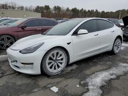 Salvage cars for sale from Copart Exeter, RI: 2022 Tesla Model 3