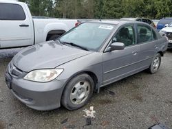 Salvage cars for sale from Copart Arlington, WA: 2004 Honda Civic Hybrid